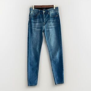 Curve Appeal High Rise Skinny Jeans Comfort Waist Stretch Denim Blue Ankle 2/26